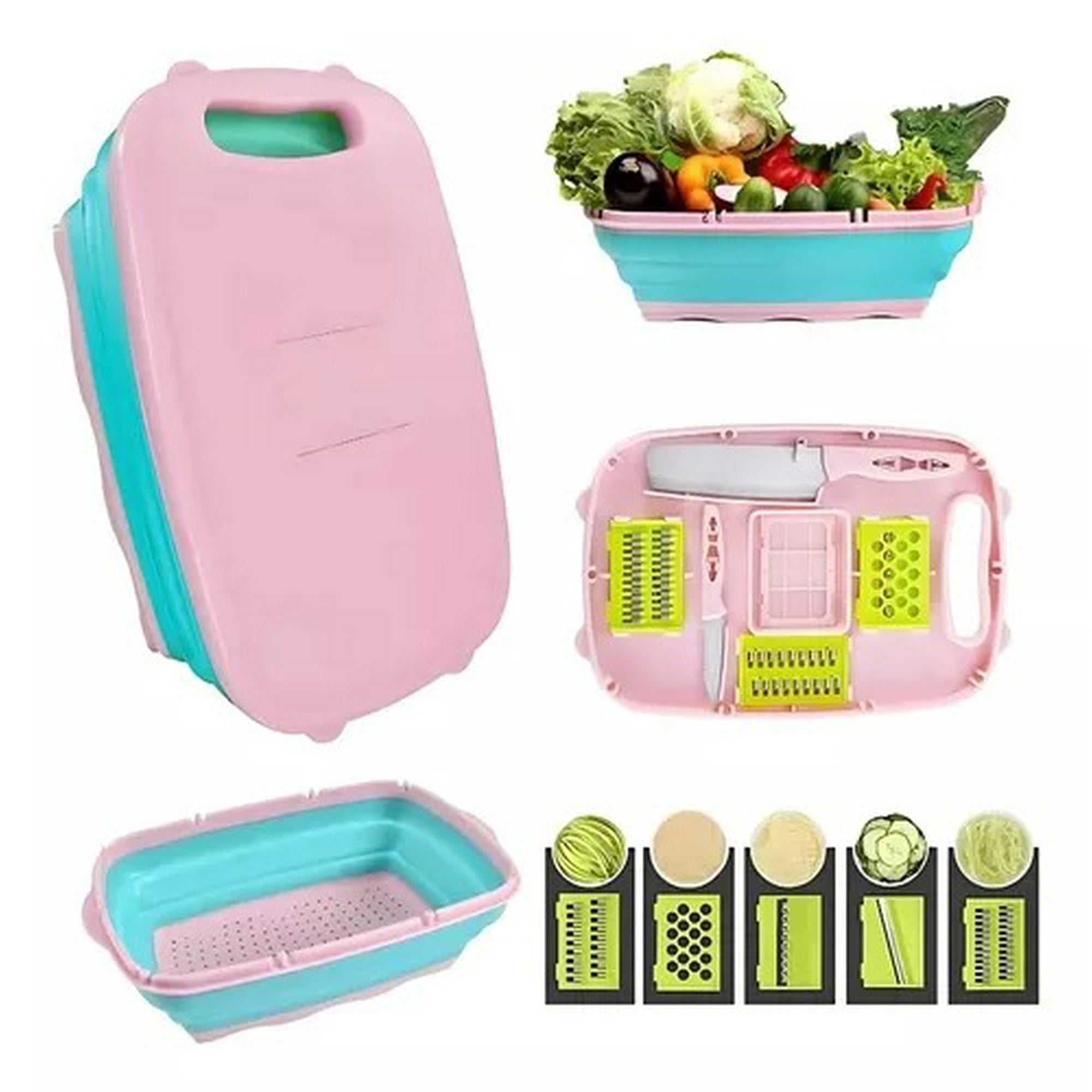 Genérico - Bandeja Tabla Multifuncional De Corte Plegable Cocina 9 En 1