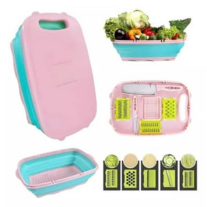 Genérico - Bandeja Tabla Multifuncional De Corte Plegable Cocina 9 En 1