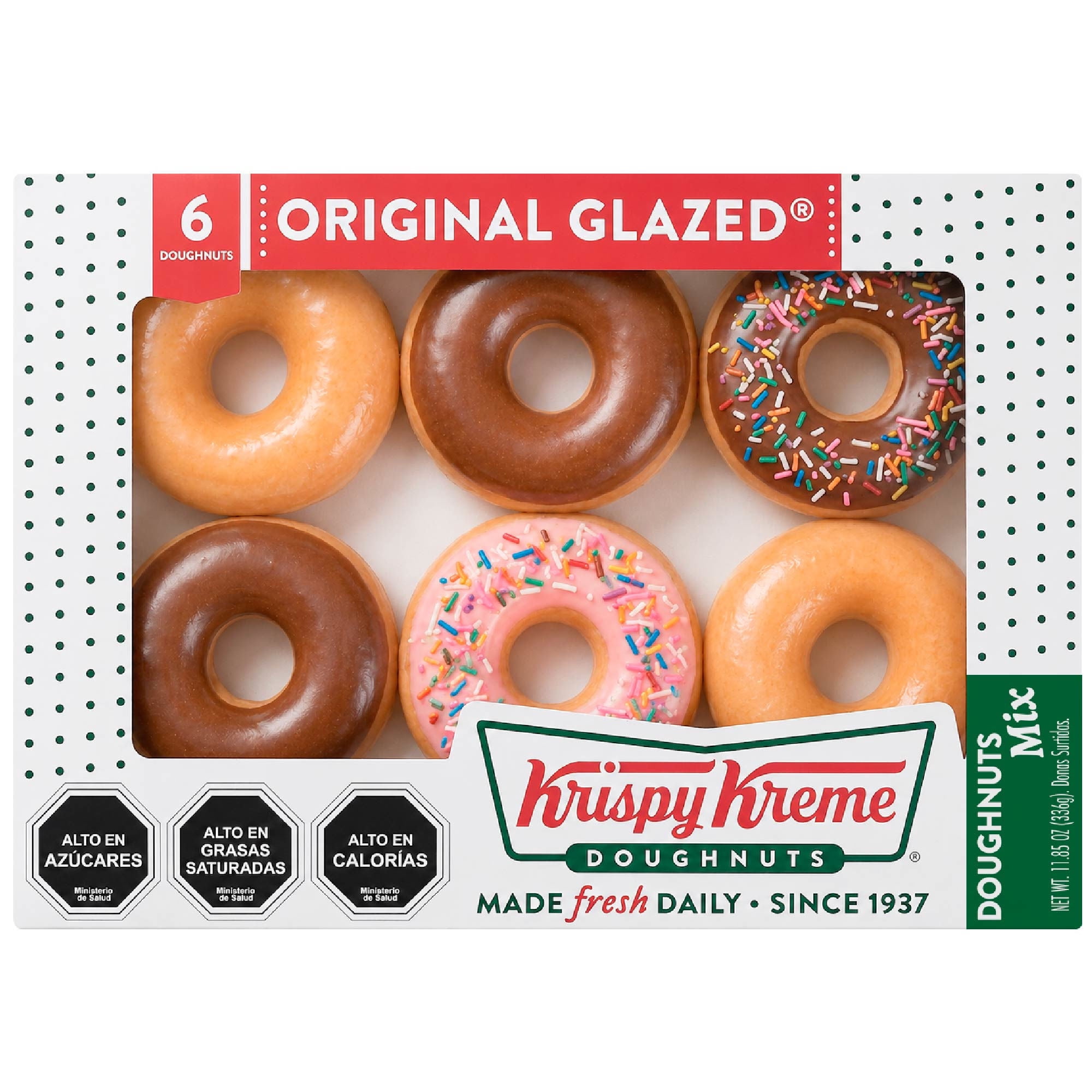 Caja Donuts Glaseadas Original Variedades 6 Un Krispy Kreme