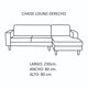 thumbnail image 4 of Sofa Chaiselong Der Salerno 3 Cuerpos Lado Derecho Tela Velvet Azul Petroleo, 4 of 4