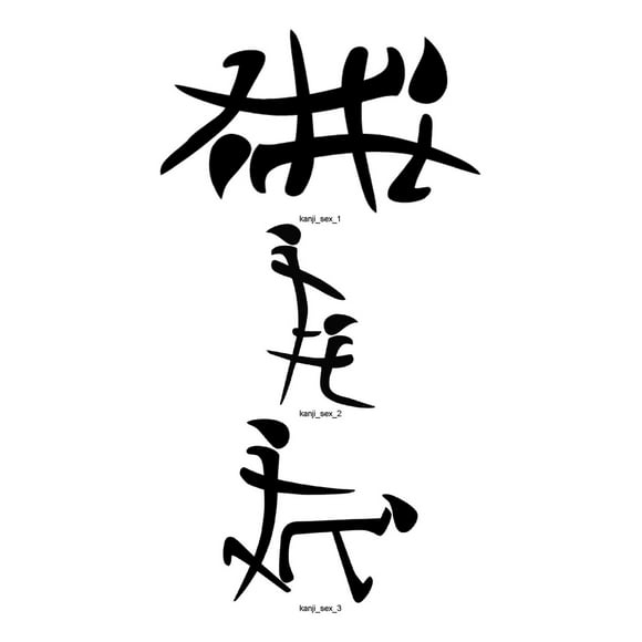 Sticker Funny Kanji Symbol Sex Orgy Adult Auto Camioneta Suv