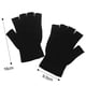 thumbnail image 4 of Guantes de medio dedo de invierno de punto con pantalla táctil, cálidos y elásticos, sin dedos, talla común para hombres y mujeres, color negro., 4 of 5