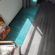 thumbnail image 4 of Alfombra para correr AMIDA Hall de 2,7 m con respaldo de goma, color verde azulado, lavable, 4 of 7