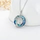 thumbnail image 3 of Collar HESHPAWS Tree of Life con Inicial A-Z Azul, 3 of 6
