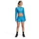 thumbnail image 3 of Shorty Under Armour HeatGear para mujer, color azul éter/blanco, talla S, 3 of 3