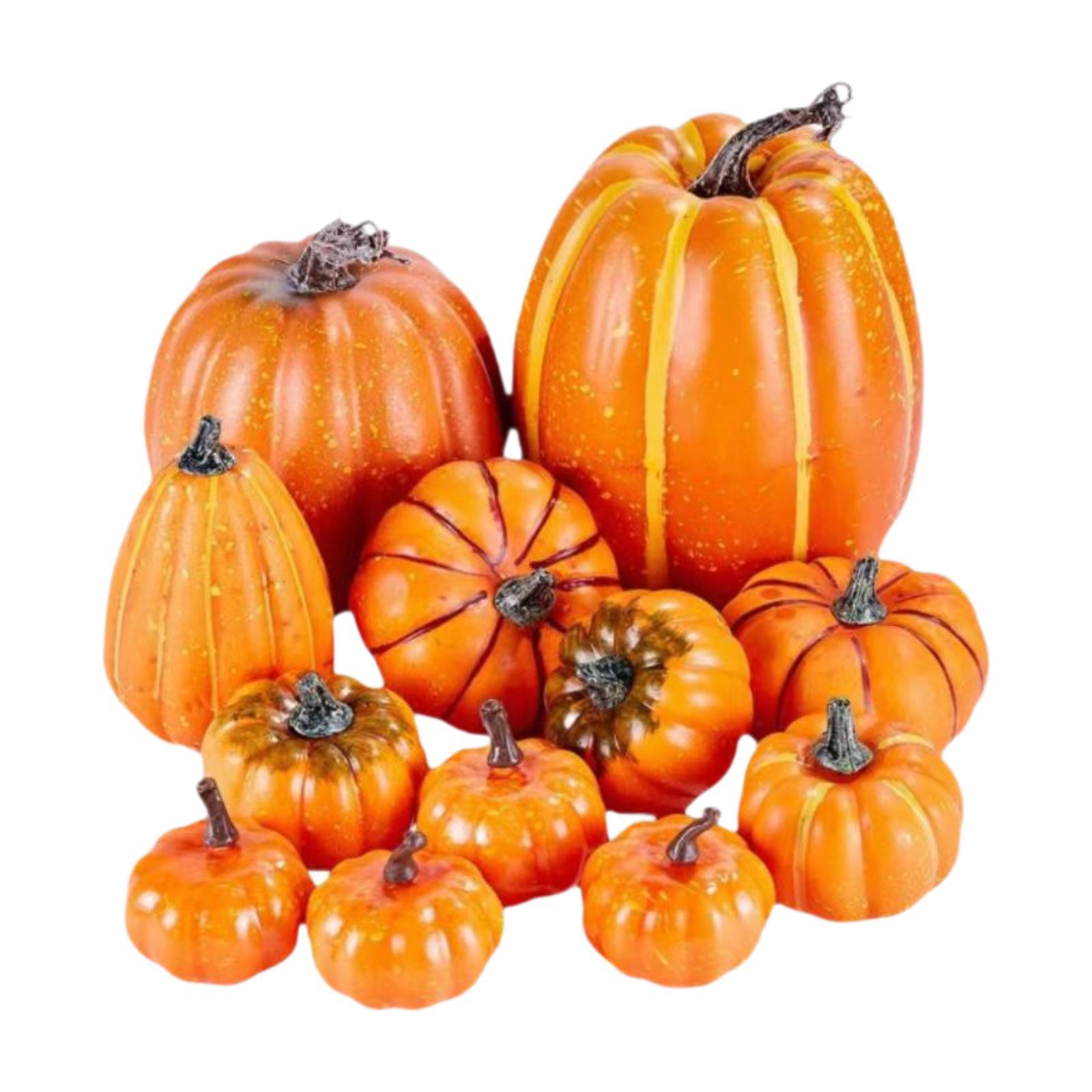 Bothyi - 12 Piezas De Calabazas Falsas, Modelo Lindo De Mini Espuma Para Halloween, Acción De Gracias, Otoño