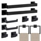 thumbnail image 1 of Set de accesorios de baño JOPOFI 40 cm negro mate – 10 piezas, 1 of 7