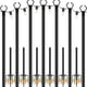 thumbnail image 1 of Cadena De Postes De Luz 7 Unidades 3 M Metal Para Exteriores, 1 of 7