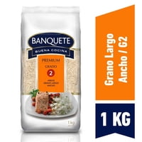 Arroz Grado 2 Grano Largo Bolsa 1 Kg Banquete