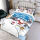 thumbnail image 3 of Frosty el Muñeco de Nieve Conjunto de sábanas temático, trío de piezas, cómodo y amigable con la piel, diseño único, regalo de decoración para el hogar para familiares, amigos y fans,140cm *210cm, 3 of 6