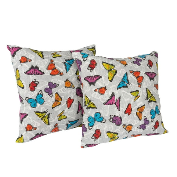 Set 2 Cojines Lona Española Mimi Gris 50x50