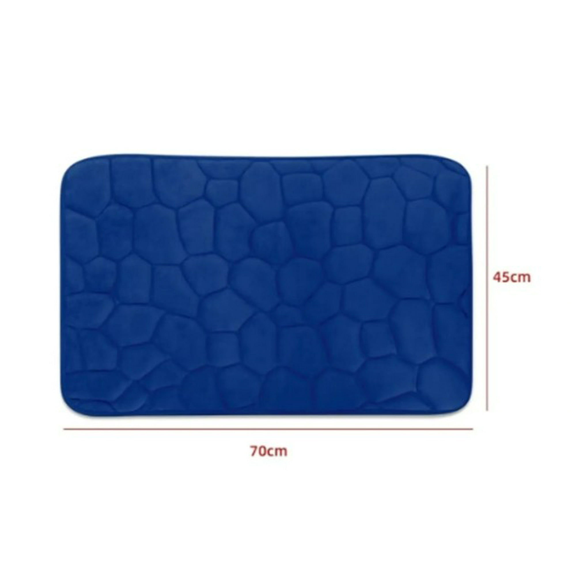 Genérico - Alfombra De Baño Diseño Piedra Color Azul 45x70cm