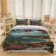 thumbnail image 1 of Tropical Seaside Town Pattern Bedding Set Soft and Comfortable, 1 of 5