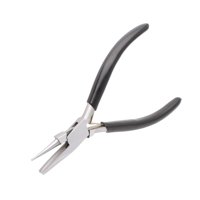 Magideal - Altava De Bucle De Alambre Para Joyas Que Fabrican Aluminio De Herramientas Manuales De Alicates Con Mango De Mango Antislipio Round Cóncavo Para Fian Negro