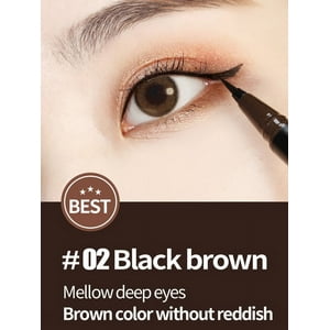 Cosnori - Delineador Coreano De Ojos Con Punta Extra Fina A Prueba De Agua, #Black Brown -