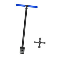 Magideal - Llave Para Medidor De Agua, Herramienta De Plomería, Llave Profesional De Acero Para Uso Doméstico, De 4 Vías, Multifuncional, Para Válvulas De Desagü