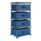 thumbnail image 1 of Armario Juvale, organizador de ropa, 4 niveles, con cajones, azul, 1 of 9