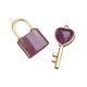 thumbnail image 4 of Juego De Colgante De Collar Con Llave De Pareja, Llave En Forma De Corazón Para Viajes En La Calle, Cumplea?os, Color Morado, 4 of 5