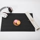 thumbnail image 1 of XmhyTop Juego de 6 Manteletes Individuales para Mesa, Hechos de PVC Resistente, Antideslizantes y Termorresistentes, Ideal para Hogares, Restaurantes y Cocinas, Estilo O, 45*30cm, Negro, 1 of 5
