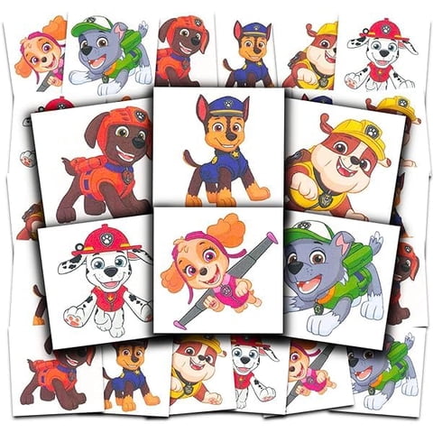 Tatuajes Temporales Paw Patrol Party Favors 70+ Para Niños