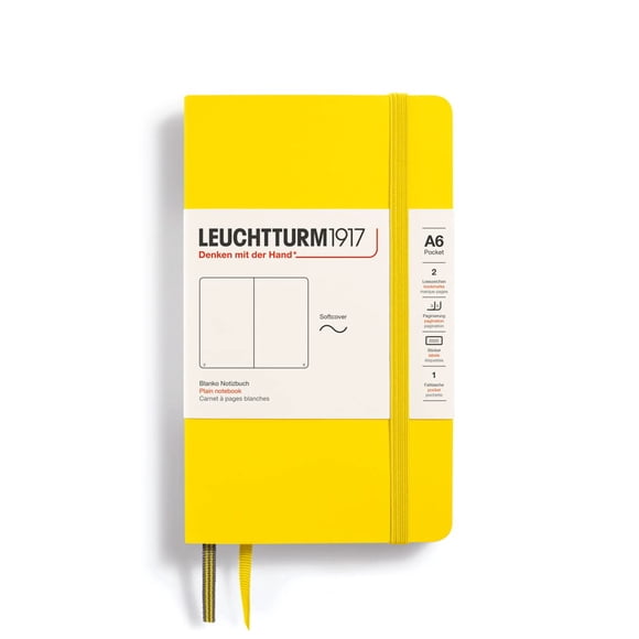 Libreta LEUCHTTURM1917, tapa blanda, bolsillo, A6, 123 páginas, color limón