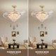 thumbnail image 4 of Ventilador de Techo CROSSIO 48" con Luz de Cristal y Control Remoto Regulable, 4 of 8
