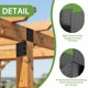 thumbnail image 3 of Soporte de Montaje FSHXSDZ Pack de 8 unidades 4x4 Acero Negro, 3 of 7