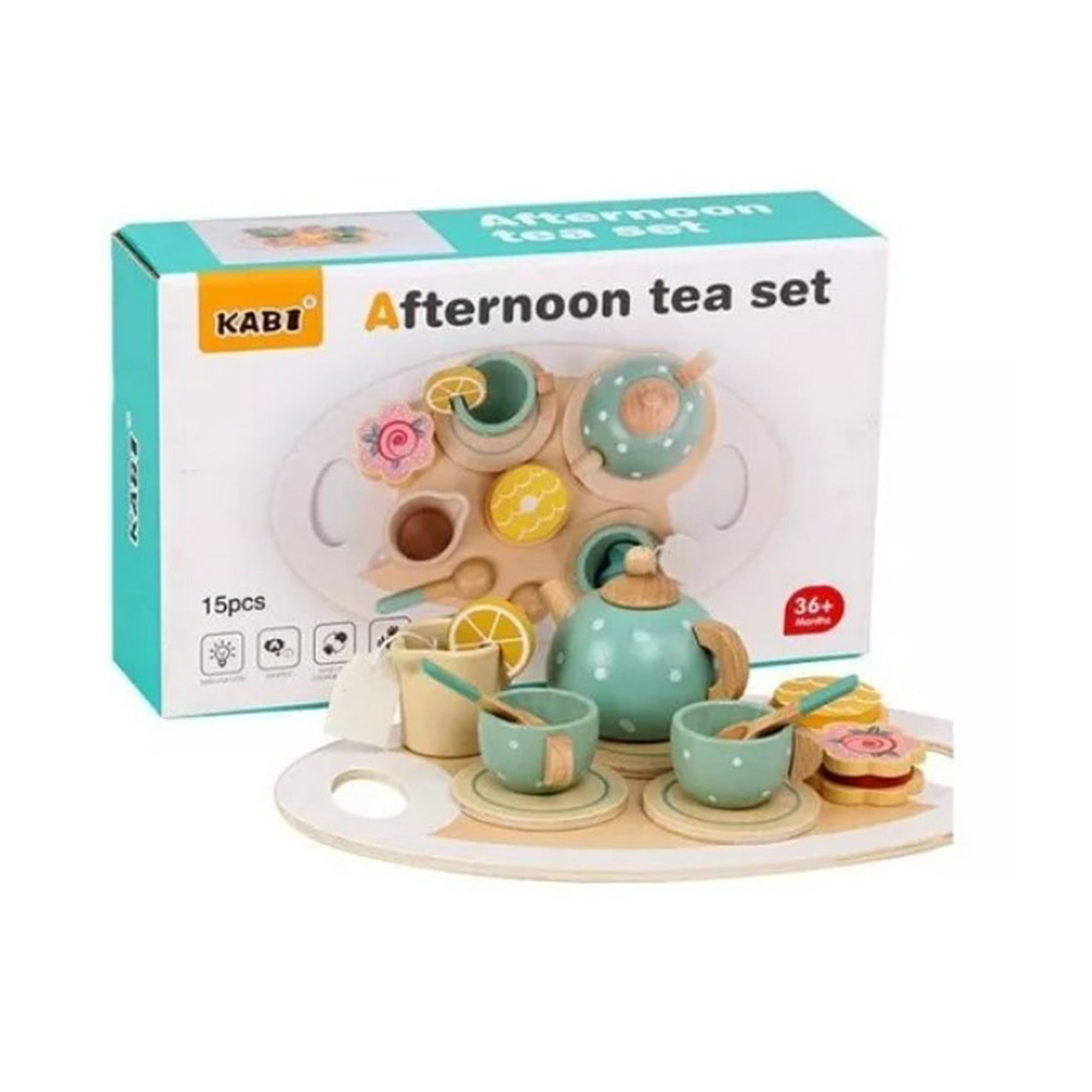 Kavi - Juego Didáctico De Té En Madera Con Accesorios Para Niños