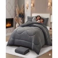 Mylhogar - Set Cubrecama Chiporro Más Sábana Polar Plaza Y Media Premium