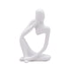 thumbnail image 1 of Pensador Escultura Estatuilla Hogar Estatuas Moderna Librería Decoración Blanco Izquierda, 1 of 3