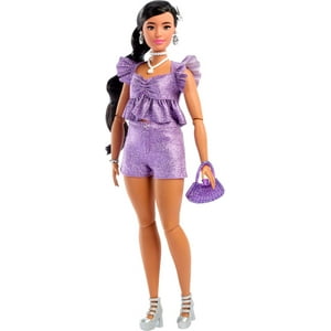 Disfraz De Muñeca A La Moda Barbie Deluxe Style #8 De Color Morado Metalizado