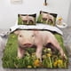 thumbnail image 2 of Juego De Funda Nórdica Con Diseño De Cerdos 3d Funda Nórdica Con Diseño De Animales Adorables Juego De Ropa De Cama De 3 Piezas Para Niños Y Niñas Con Cierre De Cremallera Suave Y Cómod, 2 of 3