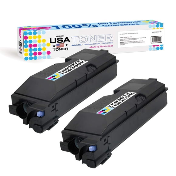 Tóner negro TK6307K, 2 unidades, fabricado en EE. UU., para Kyocera