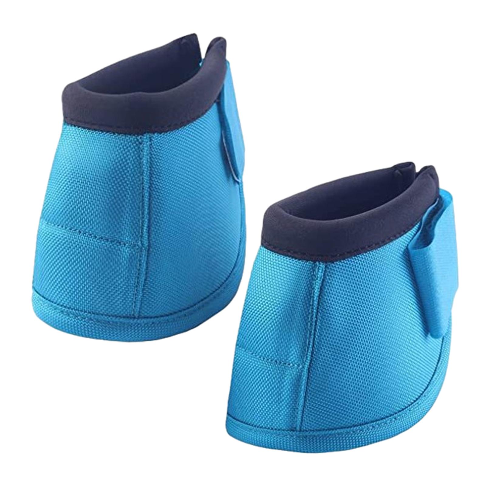 Magideal - Botas Con Campana Para Caballos Equipo Ecuestre Protección Duradera Resistente Al Desgaste Tela Oxford Con Absorción De Impactos Neopreno Se Venden En Azul S