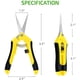 thumbnail image 2 of Tijeras de jardinería iPower, podadora manual de 6.5 pulgadas, paquete de 3, color amarillo, 2 of 7