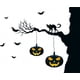 thumbnail image 1 of Decomural Pumpkin Tree & Black Cat WS-50559, 1 of 2