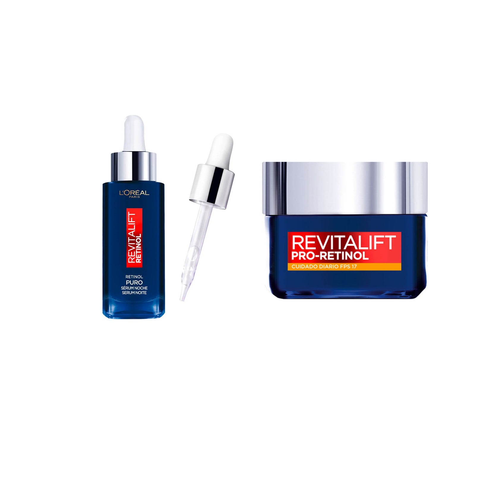 Loreal - Pack Serum Revitalif Retinol Serum Rostro Noche + Crema De Dia