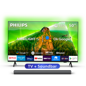 Philips - Ambilight Tv 50"" Pud7908+ Soundbar Tab4208 Smart Starter