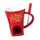 thumbnail image 1 of Taza Para Fondue De Chocolate Con Tenedor, Taza Personal Para Derretir Queso Para Fiestas, Camping, Letra Roja, 1 of 5