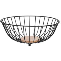 Oem - Cesta De Frutas Verduras Frutero Centro De Mesa Con Madera