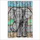 thumbnail image 1 of Cortina de ducha estilo madera con diseño de elefante y flores, con ganchos, tamaño 48 x 72 pulgadas, 1 of 3