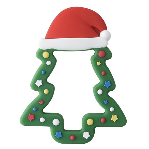 Gorro Navideño De Silicona Teether Jimibaby Para Bebé Con Paquete De Regalo