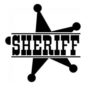 Rienda Libre Graphics - Decomural Sheriff Badge Cowboy Ws-17002