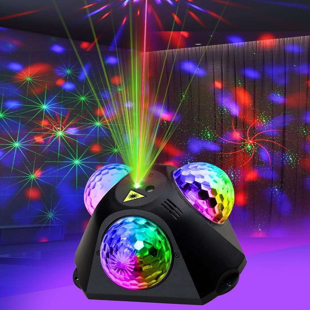 Luces Disco Ball Kbj 3 Magic Ball Activadas Por Sonido Con Control Remoto