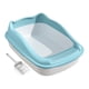 thumbnail image 3 of Caja de Arena para Gatos, Semicerrada, Lados Altos, Protección Contra Salpicaduras Estable, Suelo Liso, para Conejos, Fondo Extraíble, 55,9 X 38,1 X 1 Azul, 3 of 5