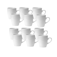 Set 48 Tazas Mug De Ceramica Blanco Bullet 325Ml Hallen
