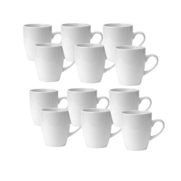 Set 48 Tazas Mug De Ceramica Blanco Bullet 325mL Hallen