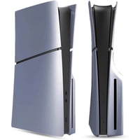 Genérico - Faceplate Para Ps5 Slim Disc Edition - Abs Cover Plate Matte Skin, Incluye 2 Fundas De Silicona Para El Mando Para Mayor Protección-Plata