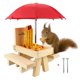 thumbnail image 1 of Comedero para ardillas MIXXIDEA de madera maciza con paraguas, 1 of 9