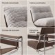 thumbnail image 4 of Sillón Victoria Chenille Tapizado Estructura Metálica Living Marrón Rayado, 4 of 8